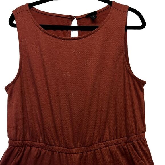 Torrid 1 MARSALA STARS TEXTURED KNIT CULOTTE JUMPSUIT - Picture 11 of 16